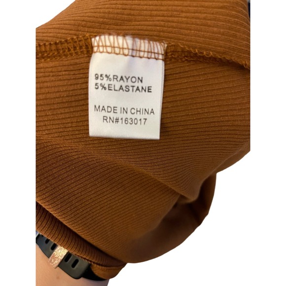 Princess Polly Ribbed Hollie Mini Skirt Brown‎ Size 6 - Picture 9 of 10